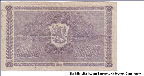 Banknote from Finland year 1945