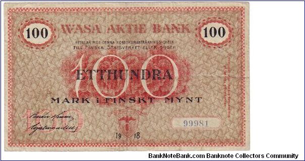 Banknote from Finland year 1918