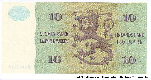 Banknote from Finland year 1980