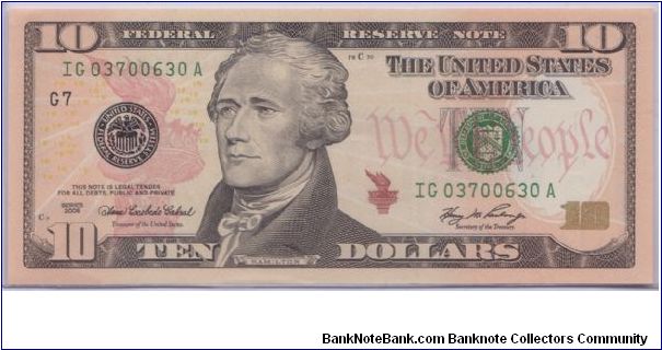 2006 $10 CHICAGO FRN

**COLORIZED NOTE** Banknote