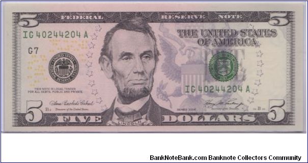 2006 $5 CHICAGO FRN

**COLORIZED**

**RADAR**

#40244204 Banknote