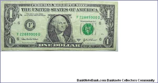 2003
Ser. # 22889900 Banknote