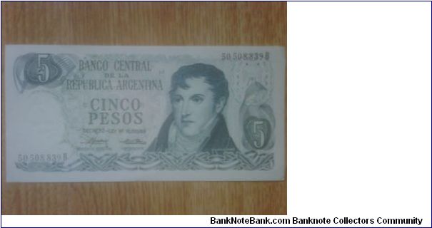 Argentina 5 Pesos Banknote