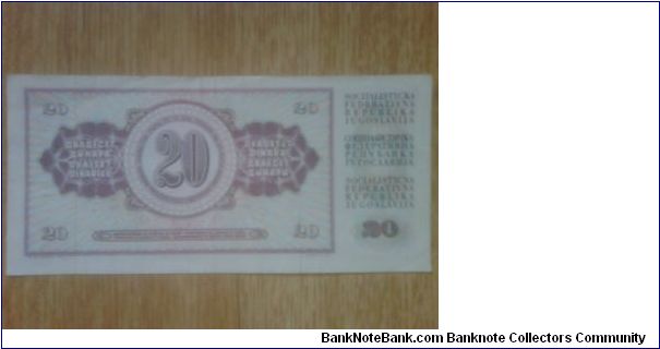 Banknote from Yugoslavia year 1974