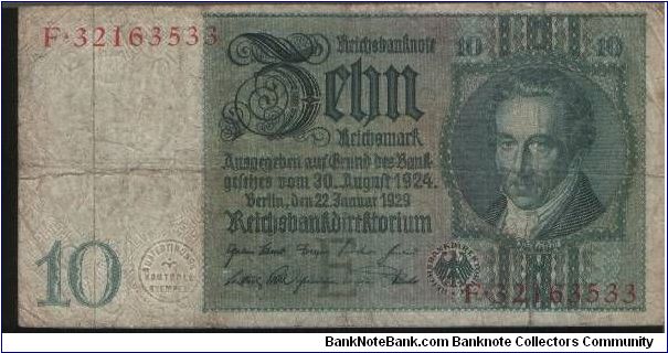 10 reichsmark Banknote