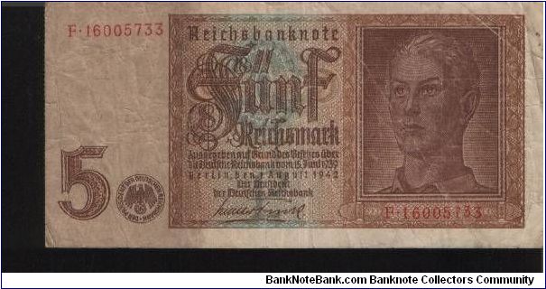 5 reichsmark Banknote