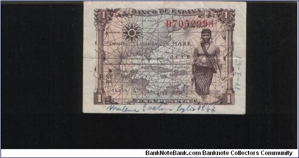 Banknote from Spain year 1945