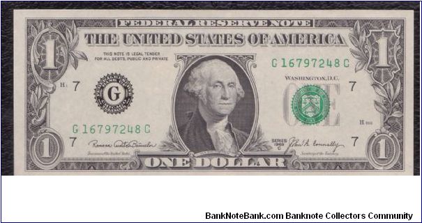 1969 C $1 CHICAGO FRN

**STAR NOTE **

**CGA GEM 66**

#1 OF 5 CONSECUTIVE Banknote