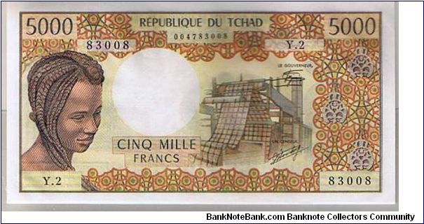 CHAD 5000FR Banknote