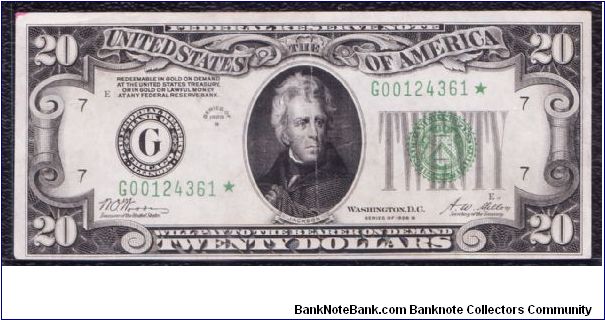 1928 B $ 20 CHICAGO FRN

**STAR NOTE** Banknote