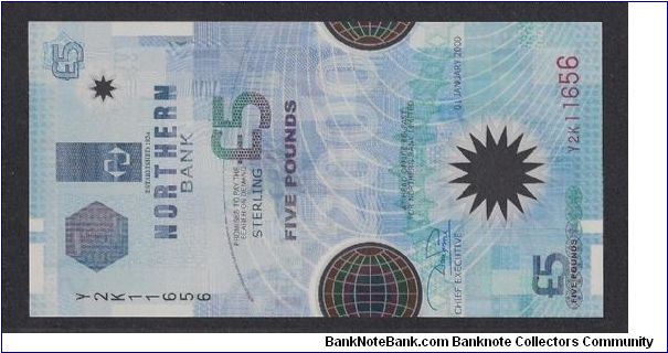 Millennium 
(Prefix Y2K) 
Vertical Design and issued 50k. Banknote