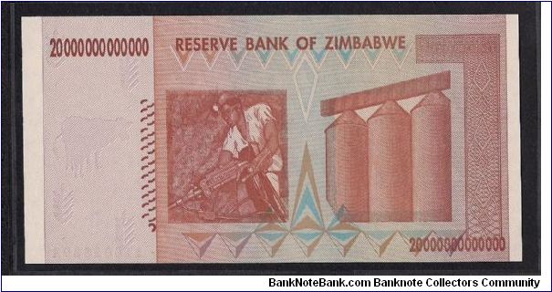 Banknote from Zimbabwe year 2008