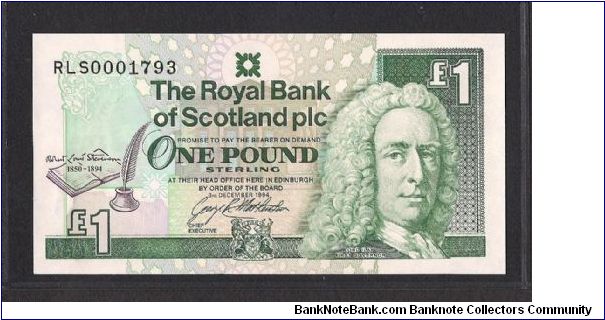 Prefix RLS

commemorating of Robert Louis Stevenson (1850-1894), Scottish novelist, essayist, and poet, several of whose books have become classics of children's literature.
P-358 Banknote