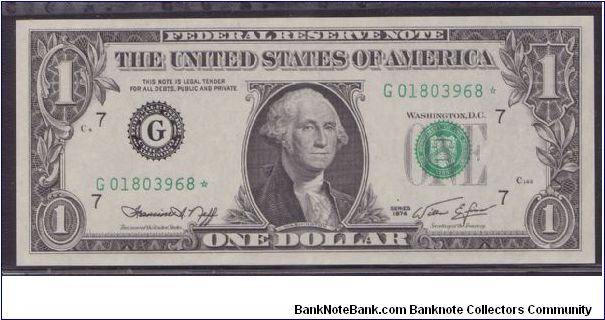 1974 $1 CHICAGO FRN

**STAR NOTE**

**CGA 66 GEM CU** Banknote