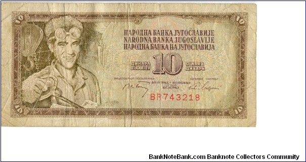 10 DINARA Banknote