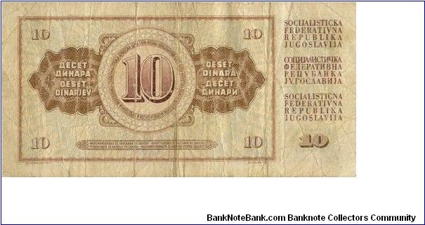 Banknote from Yugoslavia year 1968