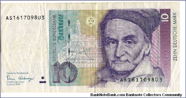 10 Deutsche Mark Banknote