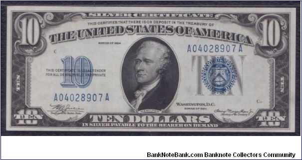 1934 $10 SILVER CERTIFICATE

**PMG 65 EPQ**

**GEM UNC** Banknote