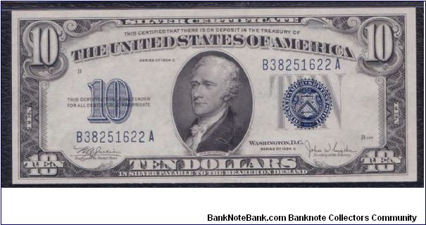 1934 C $10 SILVER CERTIFICATE

**PMG 65 EPQ**

**GEM UMC** Banknote