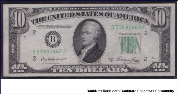 1950 A $10 NEW YORK FRN Banknote