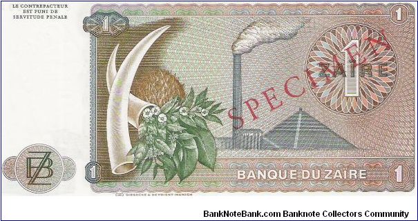 Banknote from Congo year 1972