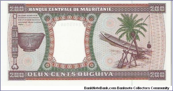 Banknote from Mauritania year 1996