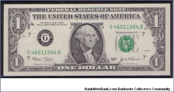 2003 $1 CHICAGO FRN 

**RADAR**

#46011064 Banknote