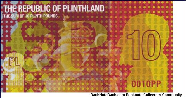 Republic of Plinthland Ten Plinth pounds Banknote