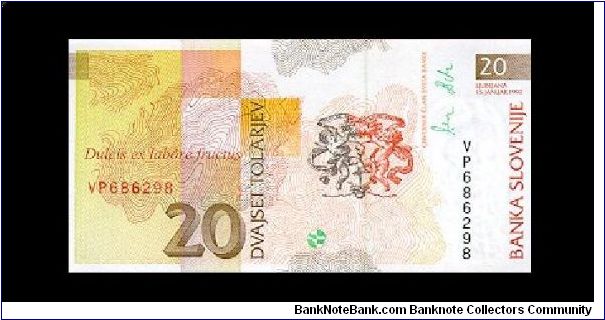 Banknote from Slovenia year 1992