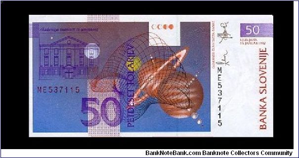 Banknote from Slovenia year 1992