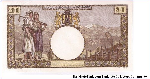 Banknote from Romania year 1941