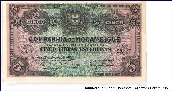 MOZAMBIQUE 5 Banknote