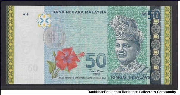2007 Malaysia RM50 Banknote 50th Anniversary Of Malaysia's Independence w/Folder and only 20k issued . Banknote