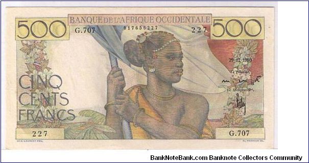 FRANCE WEST AFRICAN 500F Banknote