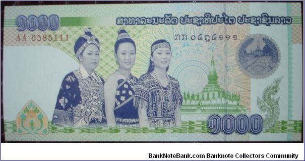 1000 Kip Laos 2008
Withdrawal from circulation Banknote