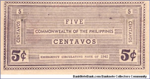 Banknote from Philippines year 1942