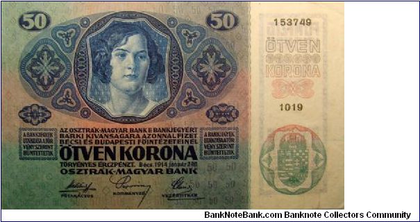 Banknote from Austria year 1914