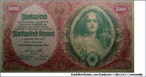 5000 Kronen Banknote