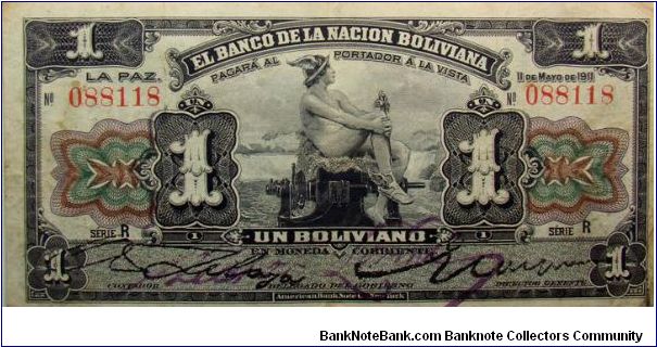 1 Boliviano Banknote