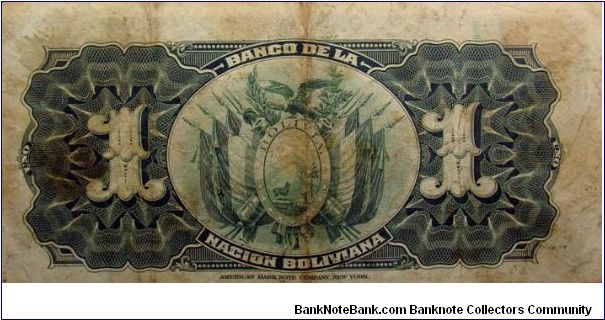 Banknote from Bolivia year 1911