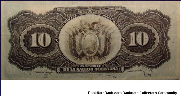 Banknote from Bolivia year 1911