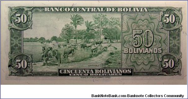 Banknote from Bolivia year 1945