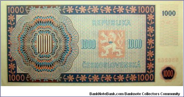 Banknote from Czech Republic year 1945