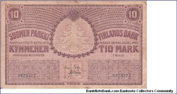 Finland 10 markkaa 1909 (1?-1)-(1) Banknote