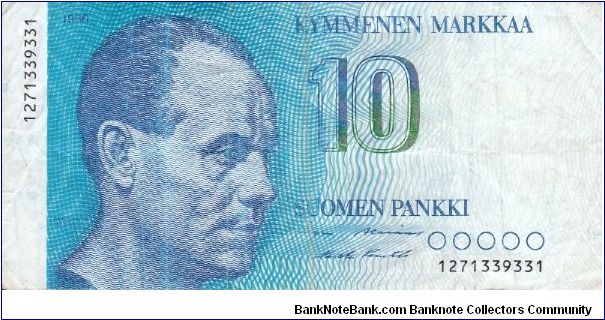 Finland 10 markkaa 1986 (1+) Banknote