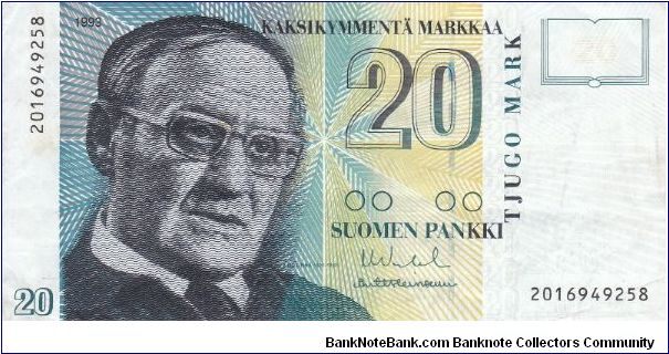 Finland 20 markkaa 1993 (1+) Banknote