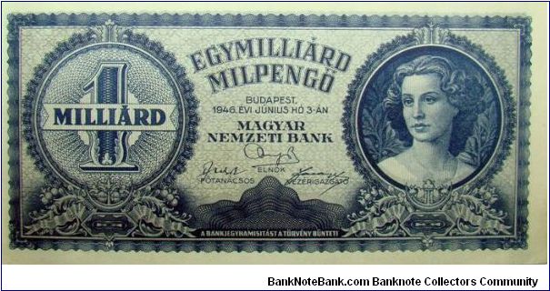 1 Milliard Pengo Banknote