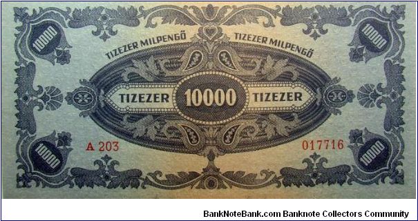 Banknote from Hungary year 1946