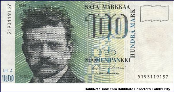 Finland 100 markkaa 1986 Litt A (1+) Banknote