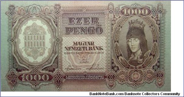 1000 Pengo Banknote